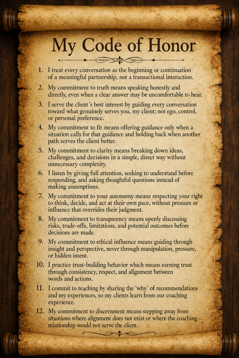 My Coach Code of Honor